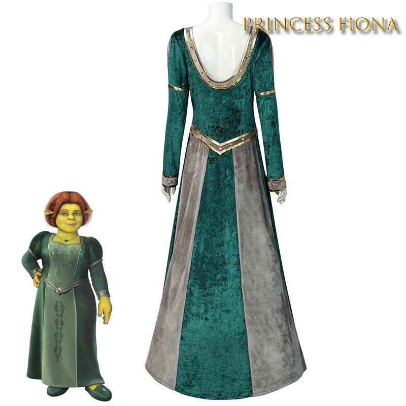 Shrek Princess Fiona Cosplay Costume For Adults Monster Themed Dress-up For Comic Con And Parties Characters)