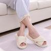 Fashion Kidmi Corduroy Women Slippers Indoor Open Toe House Shoes Memory Foam Slides With Adjustable Bow Strap Spring New Lady Slippers