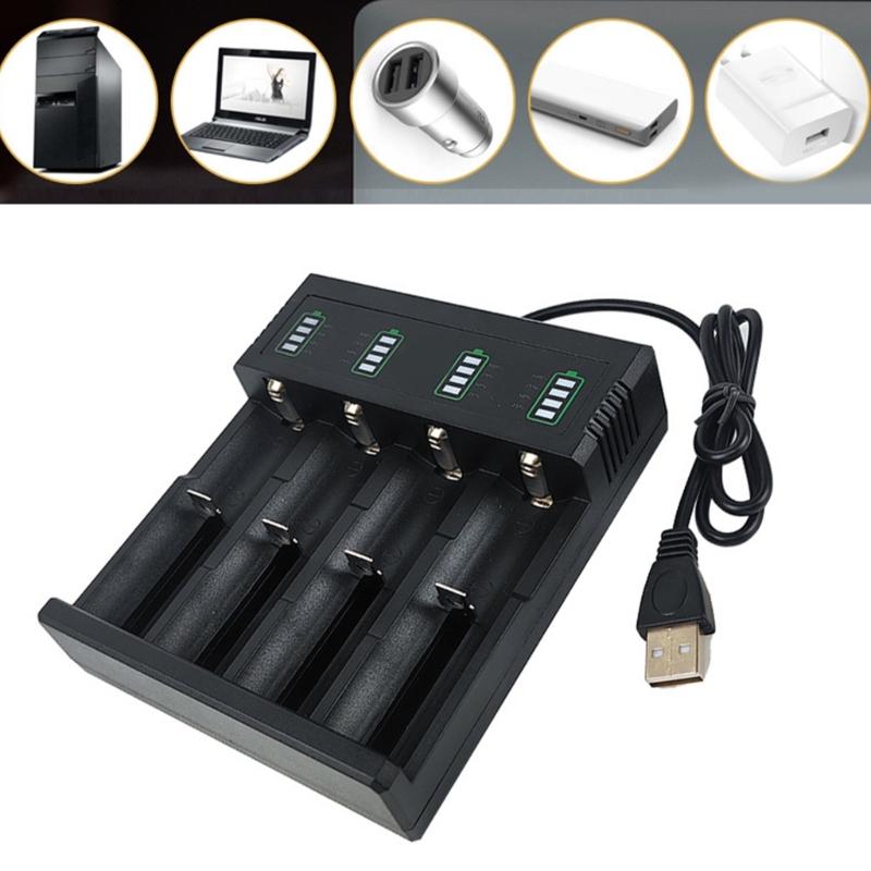 Compactly 1/2/4Bay 18650 Batteries Charger Compatible for 21700,26700,14500,18500,26650 Featuring LED Indicators