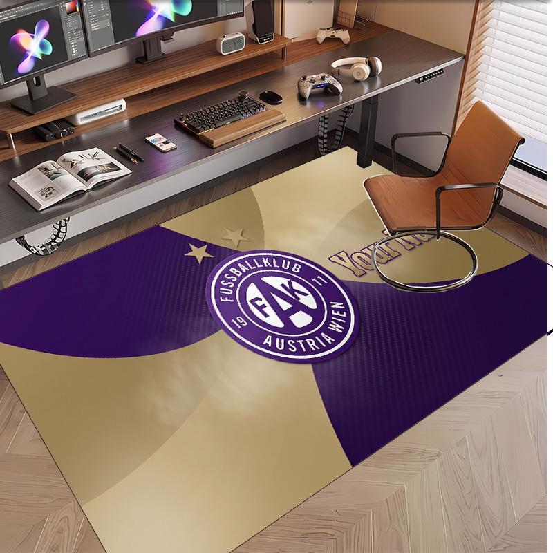 Personalized Crystal Velvet Carpet Austria Wien FC Pattern Non Slip Floor Rug