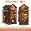 Magic Store Dollhouse Book Nook Kit Bookshelf Insert Decor DIY Miniature House with Led Light Craft for Halloween Christmas Gift
