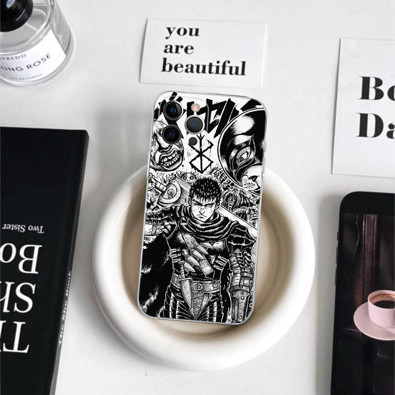 Japan Anime Berserk Guts Phone Case For iPhone 15 14 11 12 13 Mini Pro XS Max Cover 6 7 8 Plus X XR SE 2020 Funda Shell