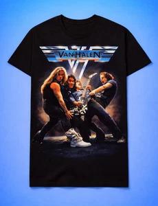 Vintage Van Halen 80s Rock Band Tee Eddie Guitar Legend Shirt