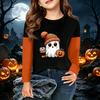 Kids' Halloween Printed Long Sleeve T-Shirt Casual Neck Top for Boys Girls