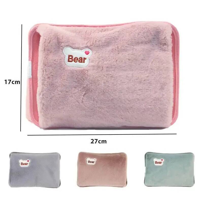Winter Electric Hot Water Bag Reusable Plush Hot Water Bottle EU Plug Portable Fast Charging Heating Water Bags Warm Hand Pocket