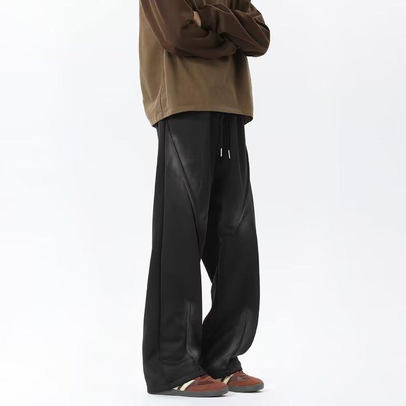 New loose casual pants men's trend versatile pants summer thin pendant wide-leg mopping trousers