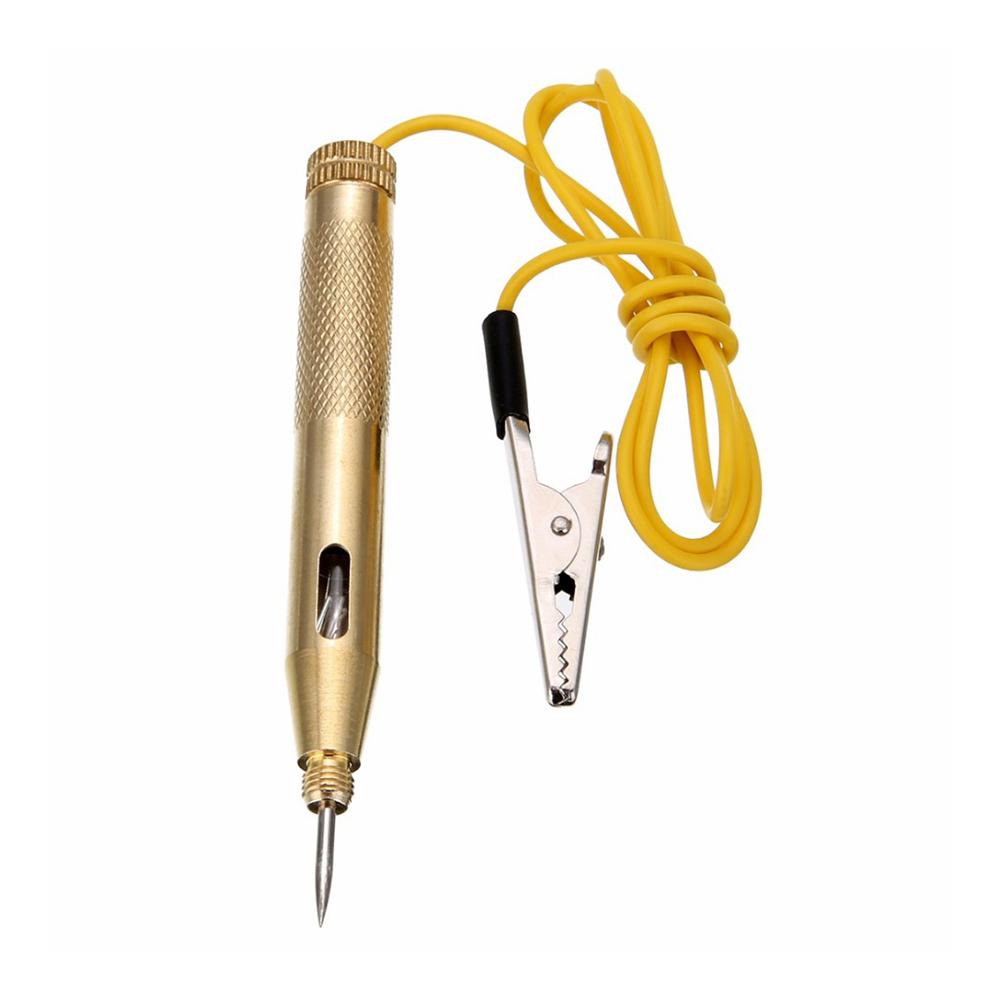 

DC 6V 12V 24V Copper Auto Car Light Circuit Tester Lamp Voltage Test Pen Detector Probe Light System Test for Motor Vehicle Tool золотой