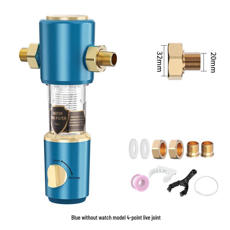Purificator de apă universal cu pre-filtru și spălare inversă centrală pentru uz casnic