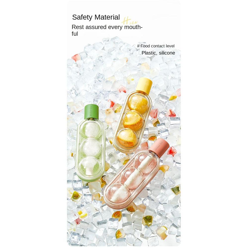 Silicone Ice Fruit Mould with Straw Ice Tray Portable DIY Ice Cube Tray Home