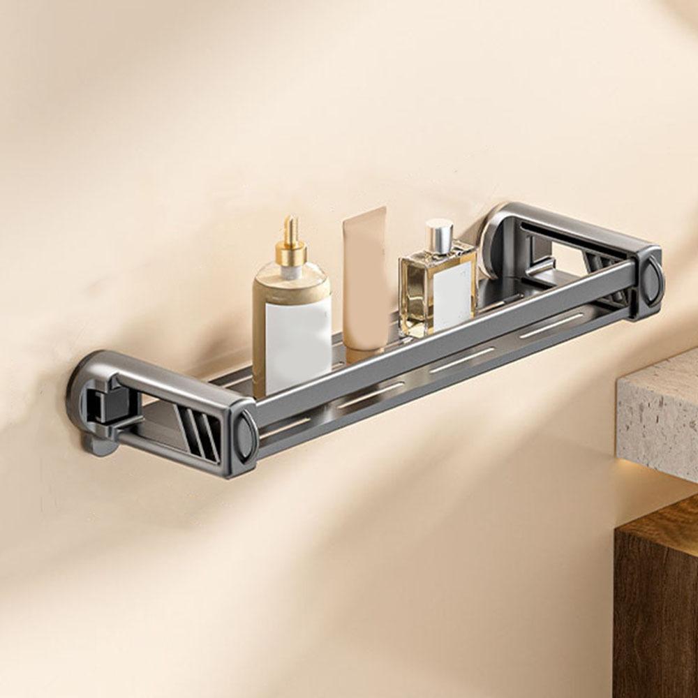 Wall Mounted Shampoo Storage Rack Punch Free Cosmetics Storage Rack Toilet Shampoo Holder  Kitchen