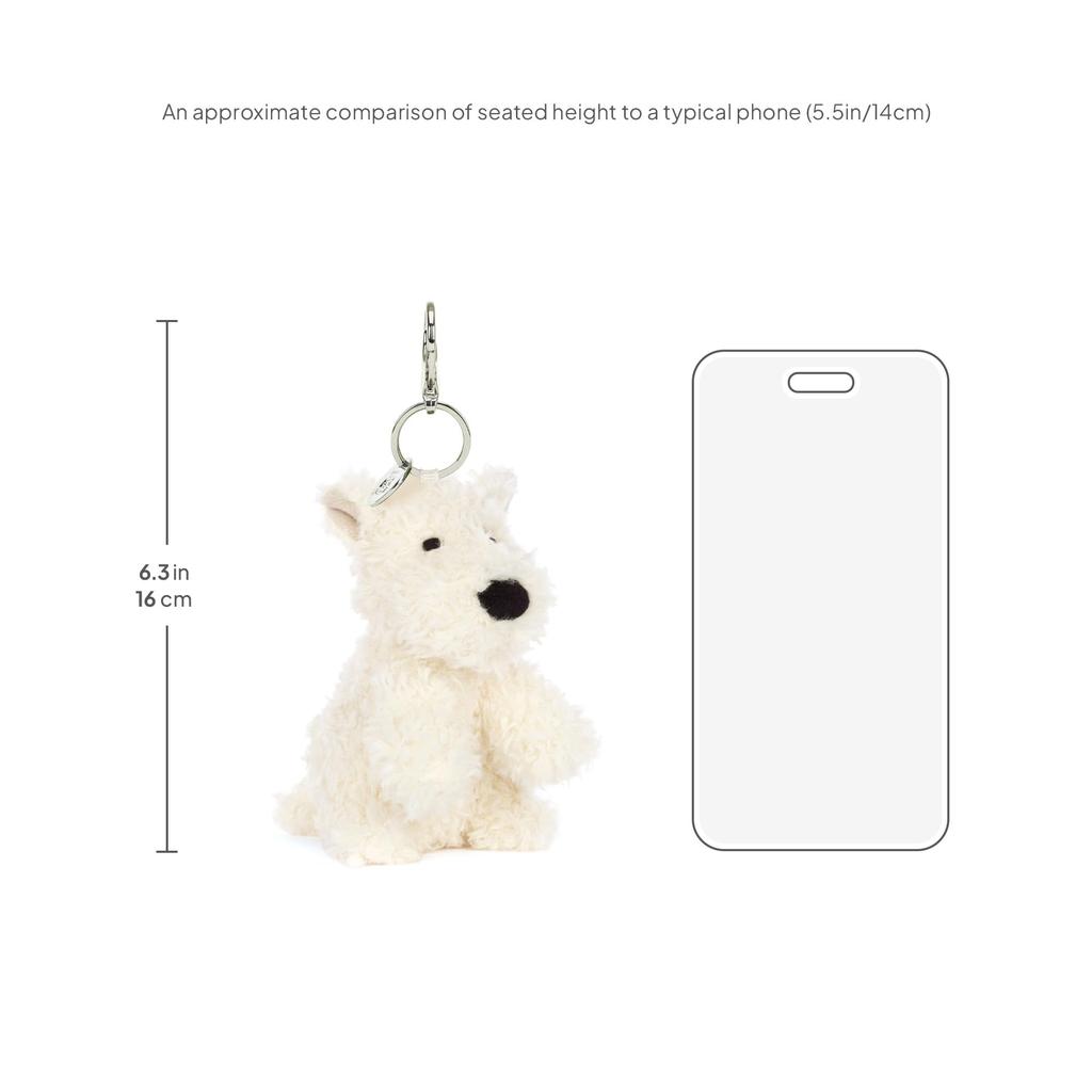 Jellycat Keychain Bag Munro Scottie Small Charm, Dog,