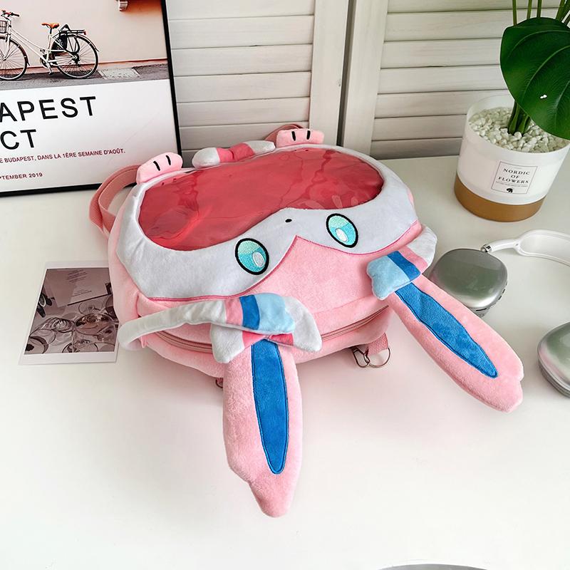 Plush Rabbit Ita Bags Soft Cute Bunny Ita Crossbody Bag Large Capacity Furry Shoulder Backpack Anime Cartoon Itabag for Girls
