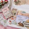 46 Pieces/box Flower Box Stickers Magazines Greeting Cards Decorative Materials Handmade DIY Collage Album Diary Decoration