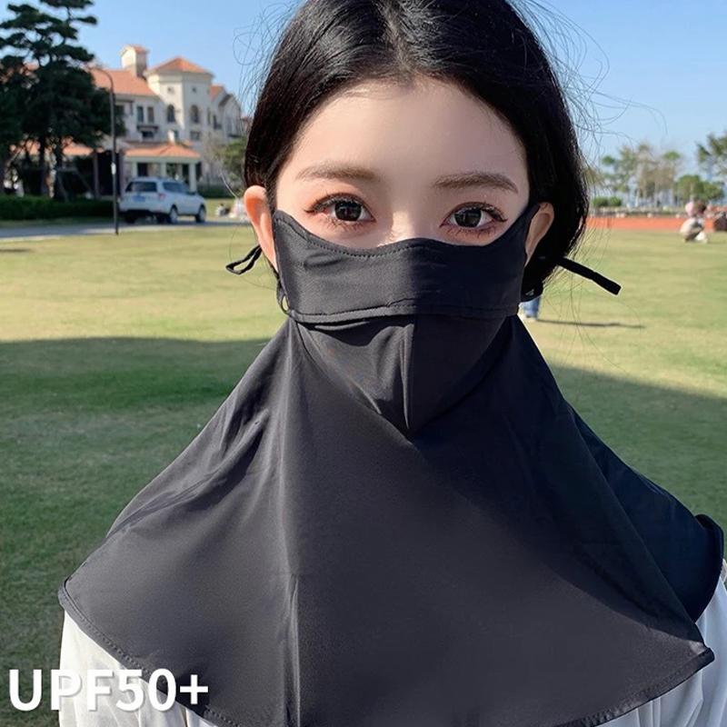 

Summer Ice Silk Sun Protection Mask For Women Upf50+ Anti-Uv Scarf Outdoor Cycling Hiking 360° Face Neck Cover 1