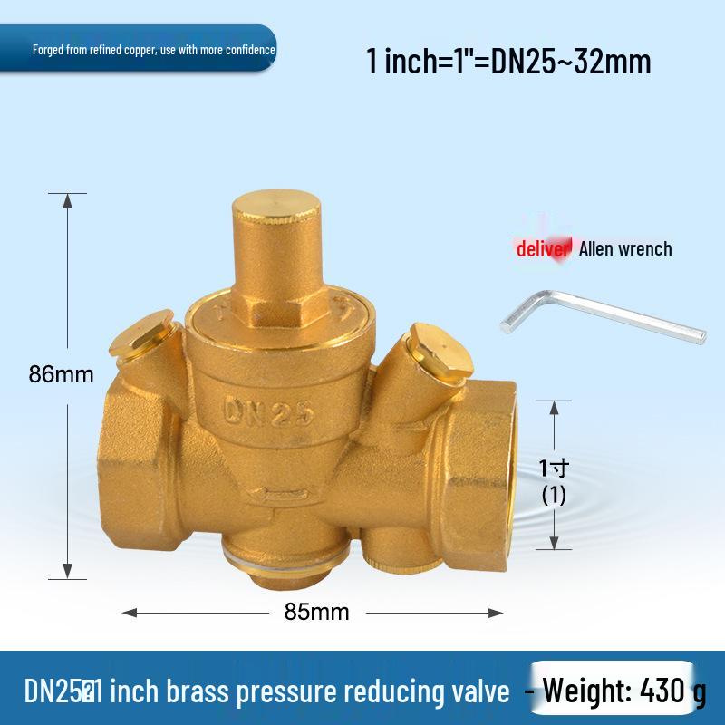 Adjustable Brass Water Pressure Reducing Valve for Heaters & Purifiers