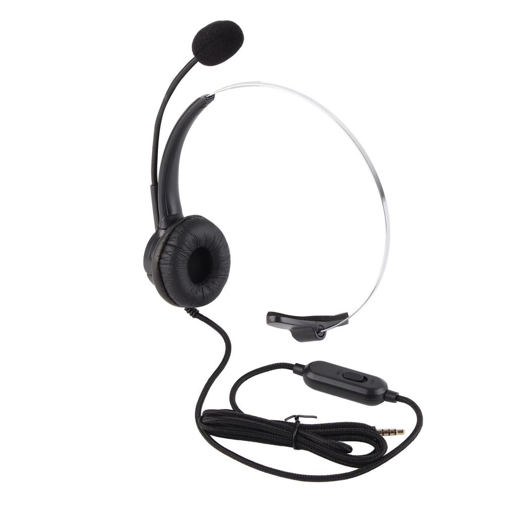 Trådbundna Trucker Headsets 3,5 mm Mono Headset med Brusreducerande Mikrofon Volymkontroll för