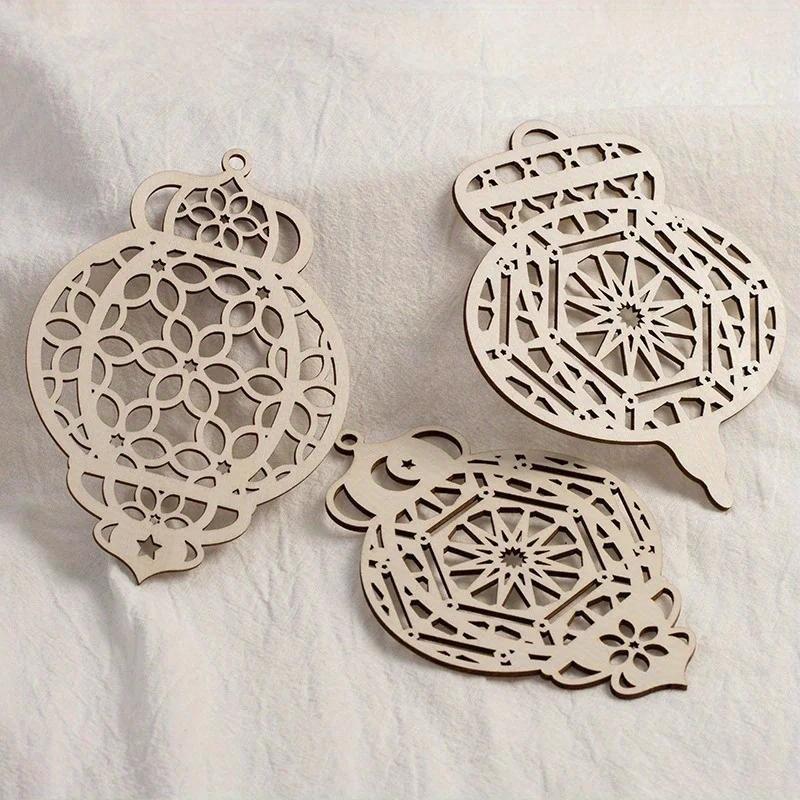 1 Peça Estilo Étnico Retrô Design Vazado Esculpido Decoração de Madeira Pendurada Criativa Decoração de Arte Sombreada para Janela, Varanda, Jardim