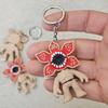 Keychain Pendant Flower Shape 3D Printed Stress Relief Charm Keys Backpack Purse Lightweight Key Holder