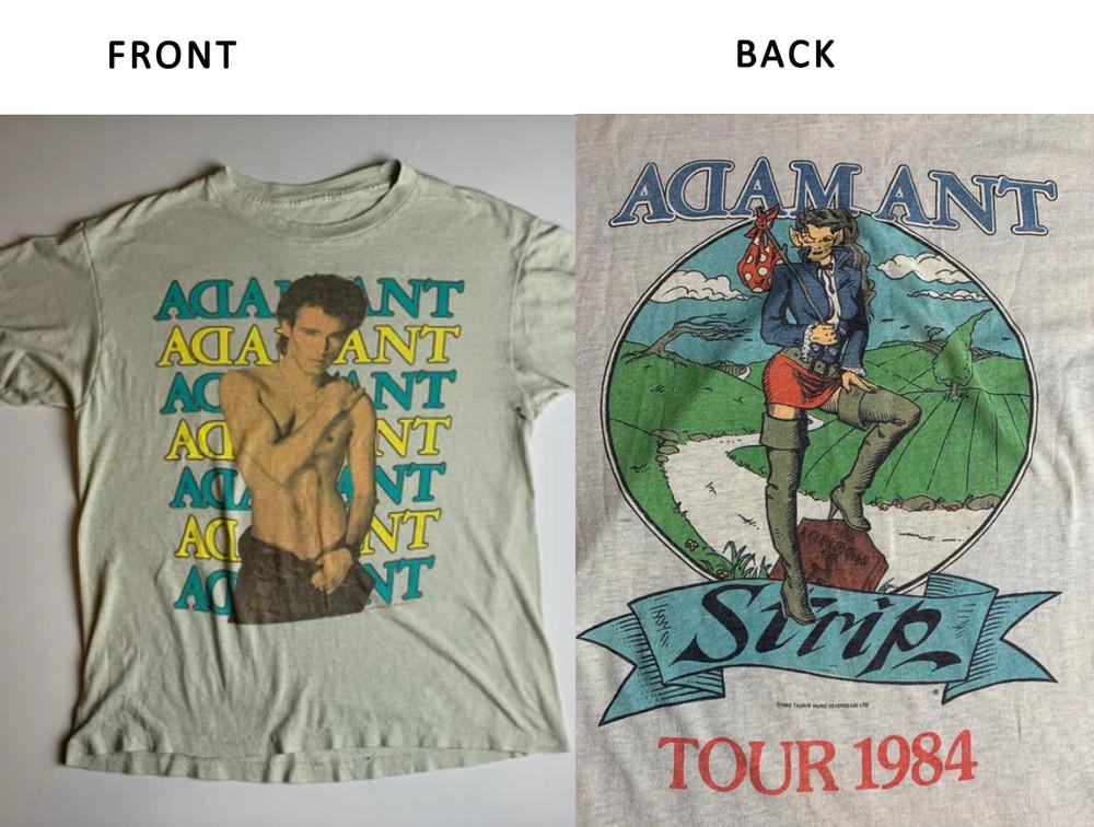 Vintage Adam Ant Tour White Unisex T-Shirt All Size GE392 Unisex T-Shirt XL
