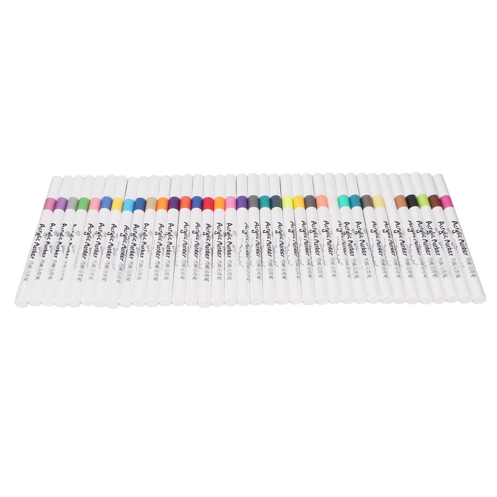 36 Pcs Acrylic Paint Pen 36 Color Multipurpose DIY Painting Acrylic Paint Pen Markers for Glass Wood Stone Fabric
