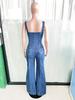 European & American Women's Fashion Casual Sexy Wide-Leg Denim Overalls