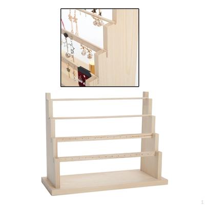 Wood Dangle Earrings Organizer Jewelry Display Stand for Necklace Bracelet Rings