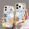 Cat Party Mobile Phone Case for iPhone17 Spring 16promax Transparent 15 Apple 14 Fresh 13 Soft Case