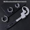 4 In 1 Adjustable Faucet Wrench 80mm Large Opening Sink Plumbers Wrench  Narrow Sewer Water Pipe