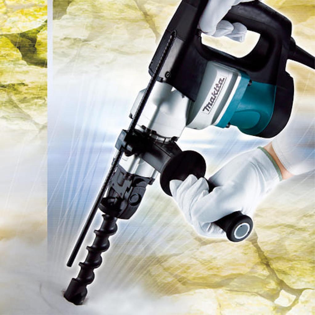 Makita HR3530 Hammer Hex Shank Drill, AC100/200V, 35mm, Chiselable,