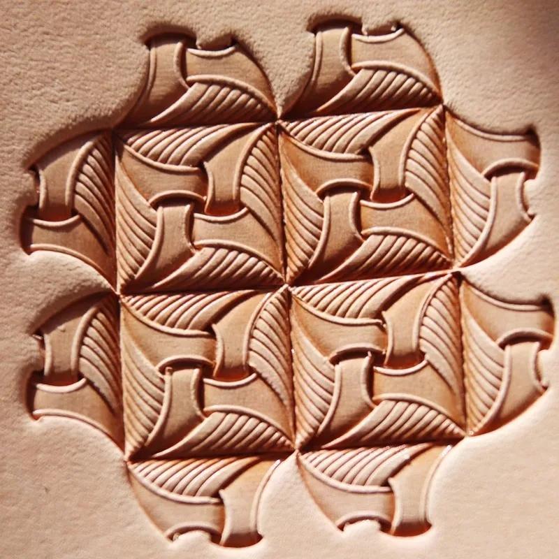 9x16mm Geometry Logo Leather Carving Tool 304 Stainless Steel Stamps Metal Stamping Punch Pattern Pressing Puncher JH315