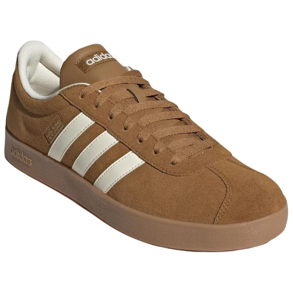 New Adidas Vl Court Classic Anti Slip Wear Resistant Low Top Skateboard Shoes Unisex Brown KK3773