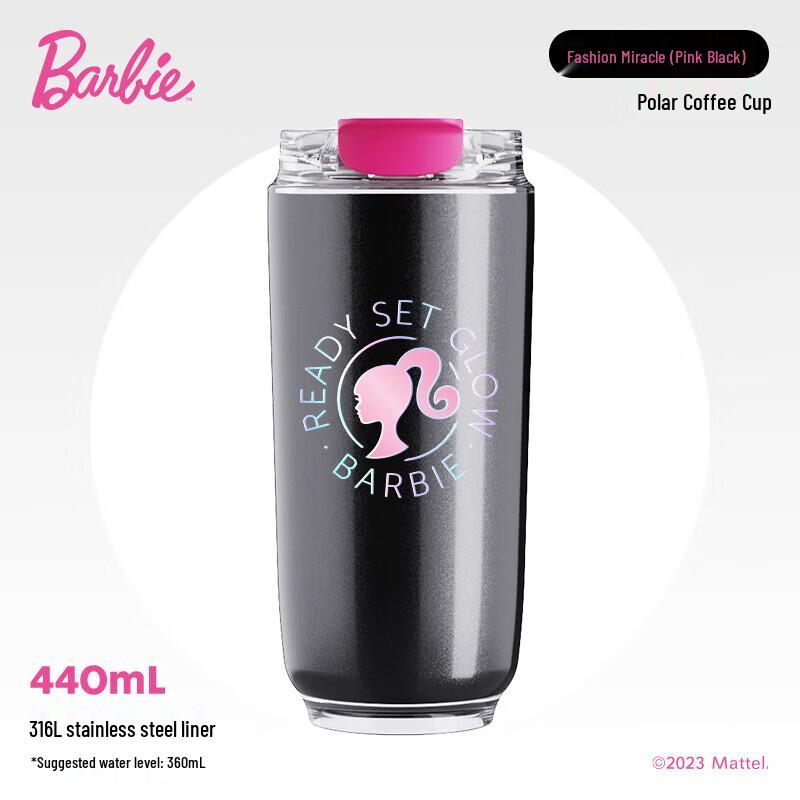 AKS Barbie Коллаборация 316SS Изолированный стакан с соломинкой