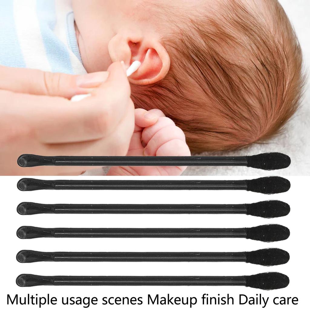 100pcs 2 In 1 Cotton Swabs Soft Ear Scoop Cotton Buds for Home Makeup Infant Clean