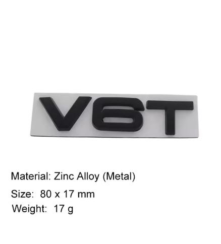 3D V8T V6T V6 V8 T car Hood Fender trunk Rear Bonnet Nameplate Decal Emblem Badge Sticker for A1 A3 A5 A6 A4 A7 Q3 Q5 Q7