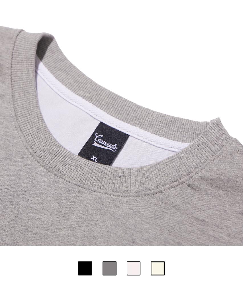 CREAM SODA LAB Crsdel New York Joyful Sweatshirt Gray Pink (Fleece-Lined Or Non-Fleece-Lined)