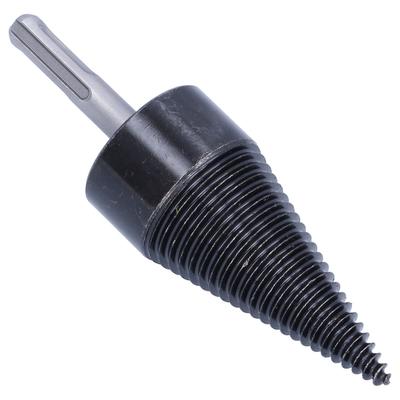 Twist Firewood Splitter Wood Cone Punch Drill Bit Round Shank Split Tool Hardware 42mm L