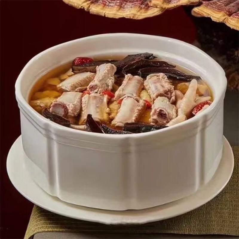 

Fugui Style Ceramic Double Boiler Soup Tureen