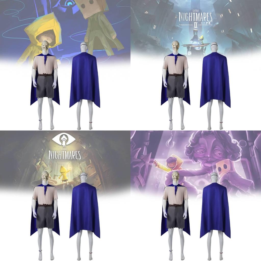 Little Nightmares Cosplay Costume For Adults Featuring Unique Alone Character Design In Blue Color
