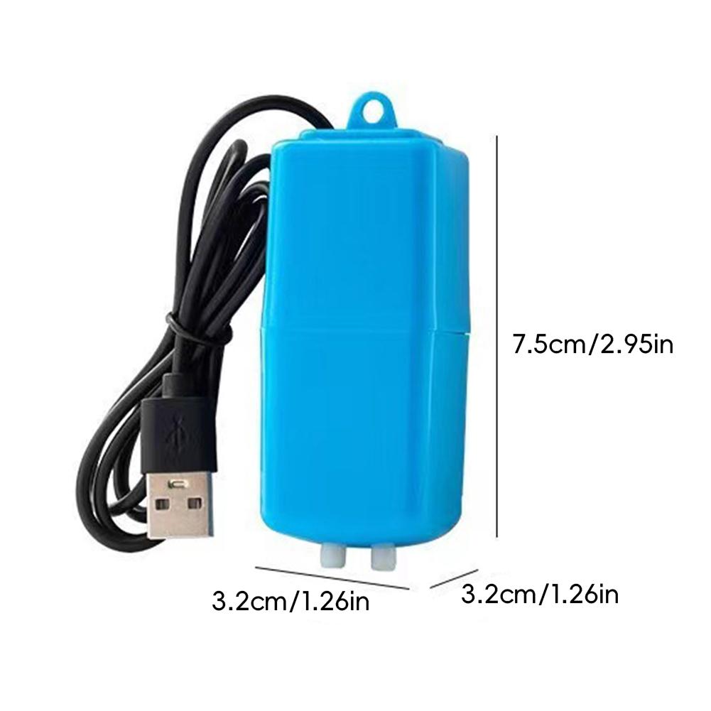 USB-syrepump för akvarium Tyst Mini-syrebubbelpump Bärbar syrepump för fiske