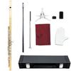 SLADE Sliver Flute 16 Closed Holes Flute C Key Gold Tube Key Flute Professional Wind Instruments Transverse Flute with E Key