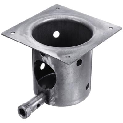 Brennende Box Gestempelte Dehnbare Verbrennungsbox 19,0*15,0*15,0cm Ersatz-Feuertopf für Traeger Pelletgrills Dehnbares Eisen Brennend