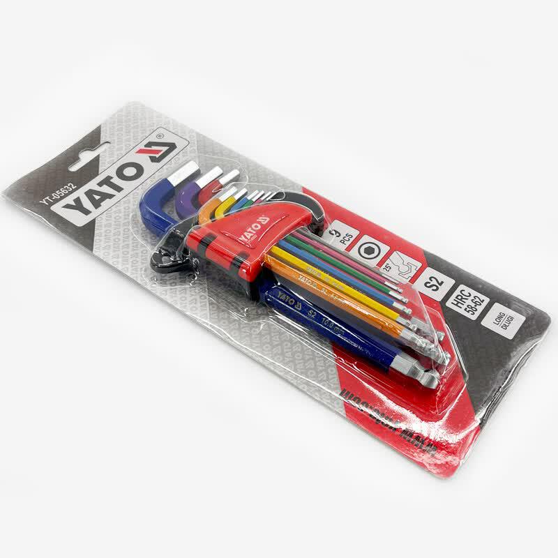 YATO Rainbow Series Ball-End Hex Key Wrench Set