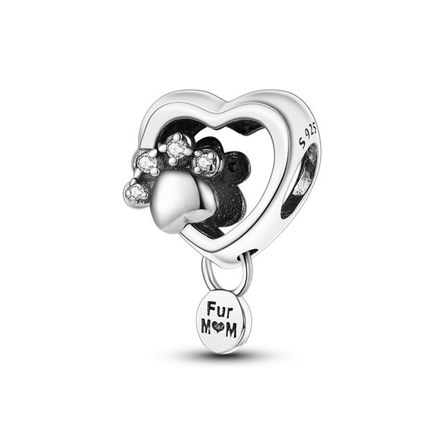 Charms Pendenti in Argento 925 Adatti per Braccialetti Fai da Te Terra Cuore Albero Stella Famiglia Fatima per Collane Pendenti