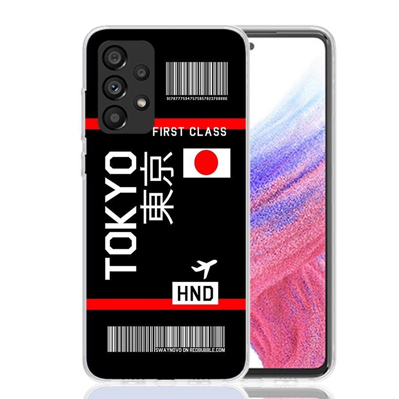 Airline Ticket Barcode Phone Case For Samsung Galaxy A17 A16 A14 A15 A13 A57 A56 A54 A55 A53 A37 A36 A34 A35 A33 A26 A24 A25 A23