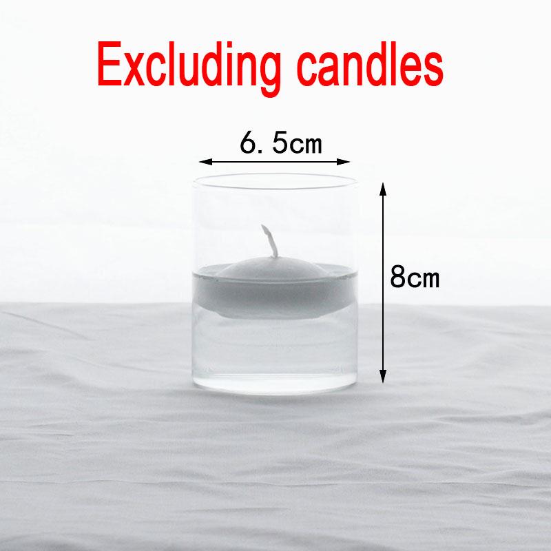 1pcs Clear Cylinder Glass Candle Holder   Floating Candles Round Vases  Wedding Living Room Decorative Party Supply LZT002