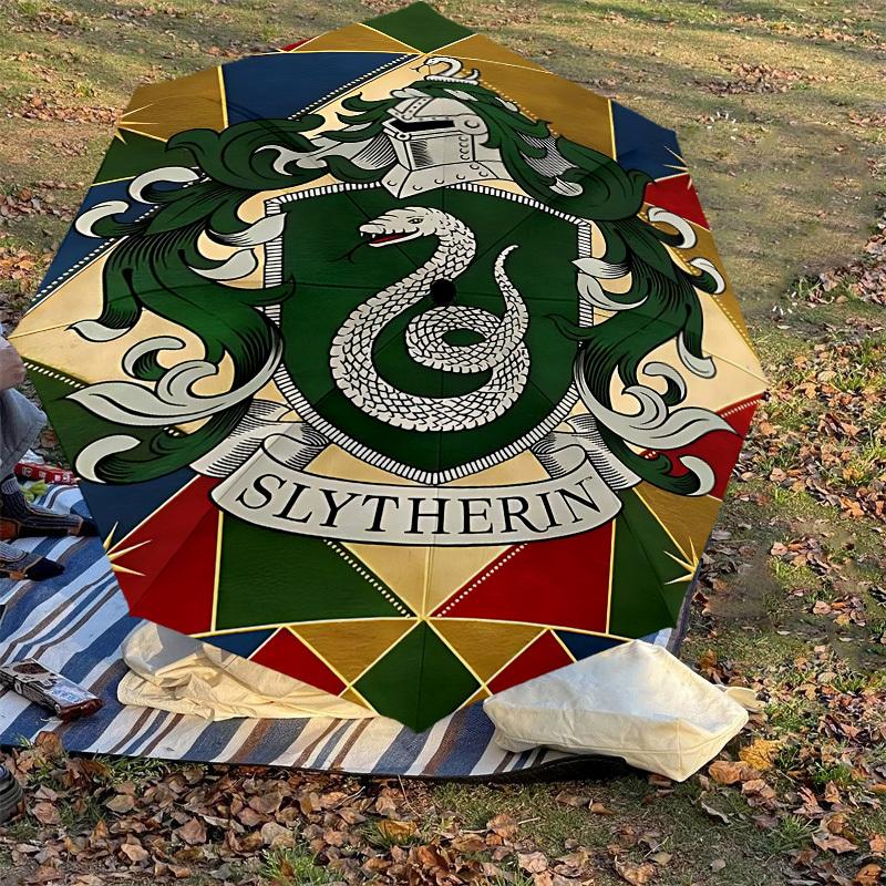 1PC Slytherin Snake Umbrella-8-Rib Reinforced, Automatic Open, Lightweight & Durable, Cute Fashion Accessory for Outdoor, D2705