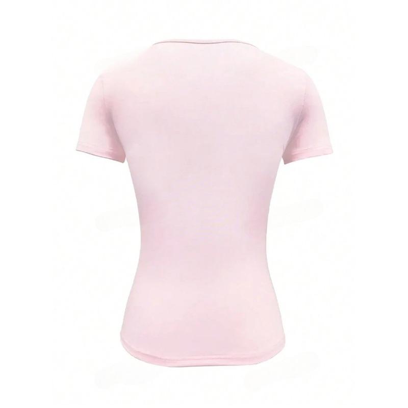 Women's Short Slim Fit Round Neck T-Shirt