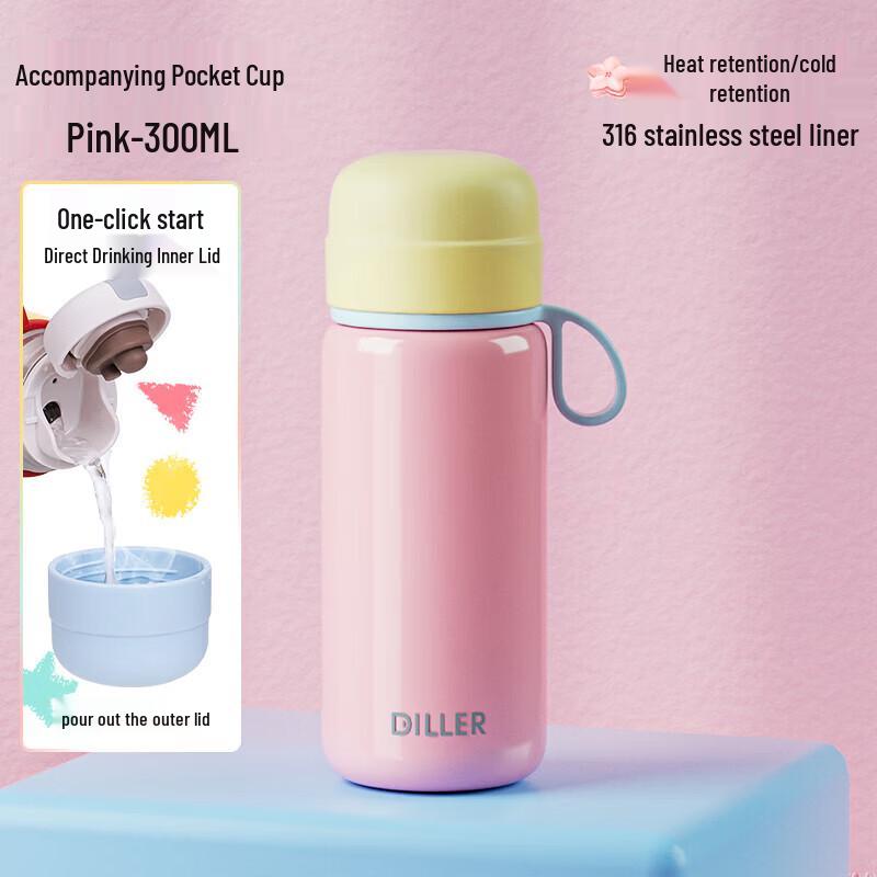 Diller 300ml 316 Stainless Steel Mini Portable Water Bottle