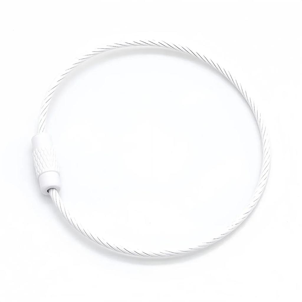 10-100 Stück Edelstahl Draht Schlüsselring Schlüssel Schlüsselanhänger Kreis Seil Kabel Schlaufe Outdoor Camp Gepäckanhänger Schraubverschluss Gadget