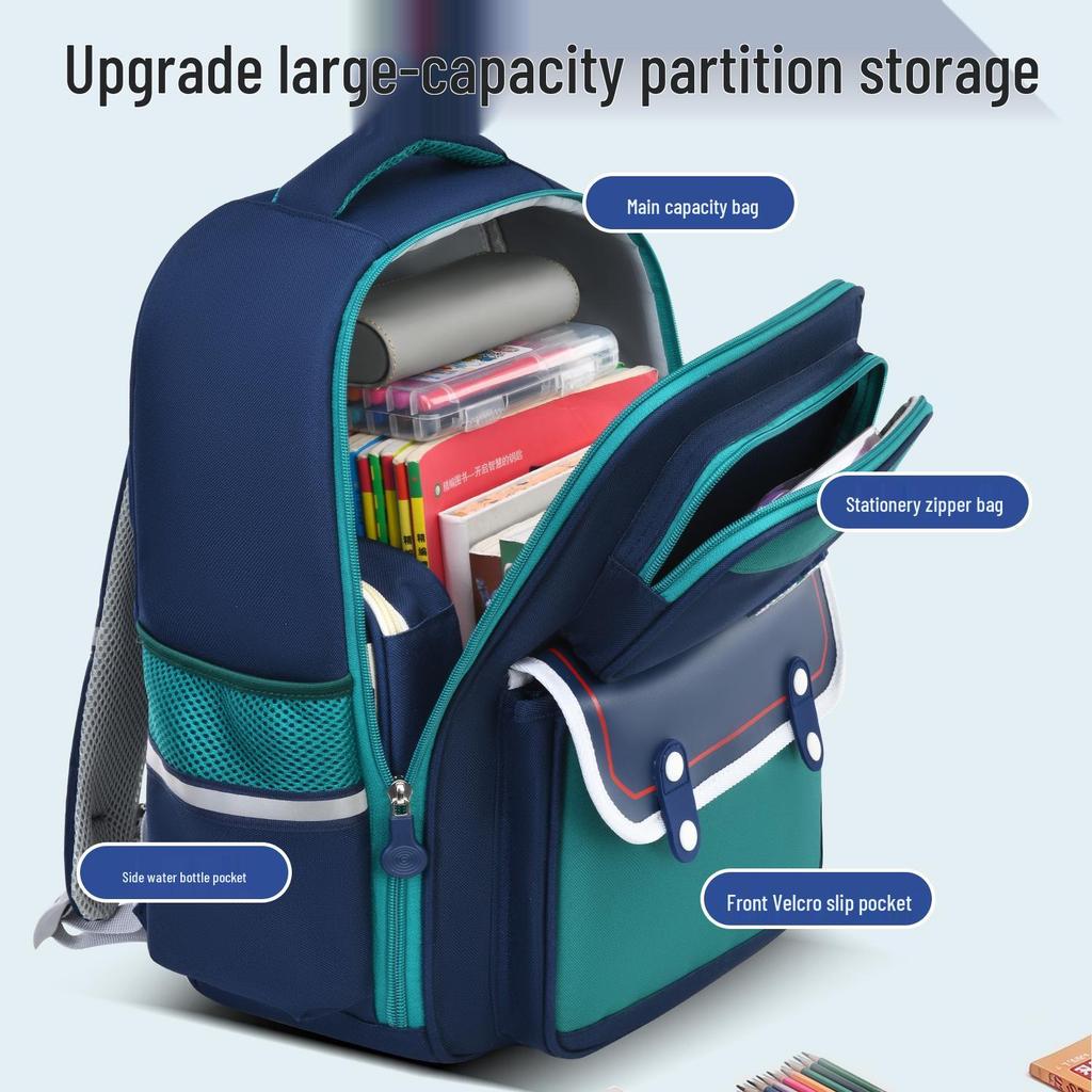 Leichter, wasserdichter Grundschulrucksack im britischen Stil für Jungen & Mädchen (Klassen 1-6)